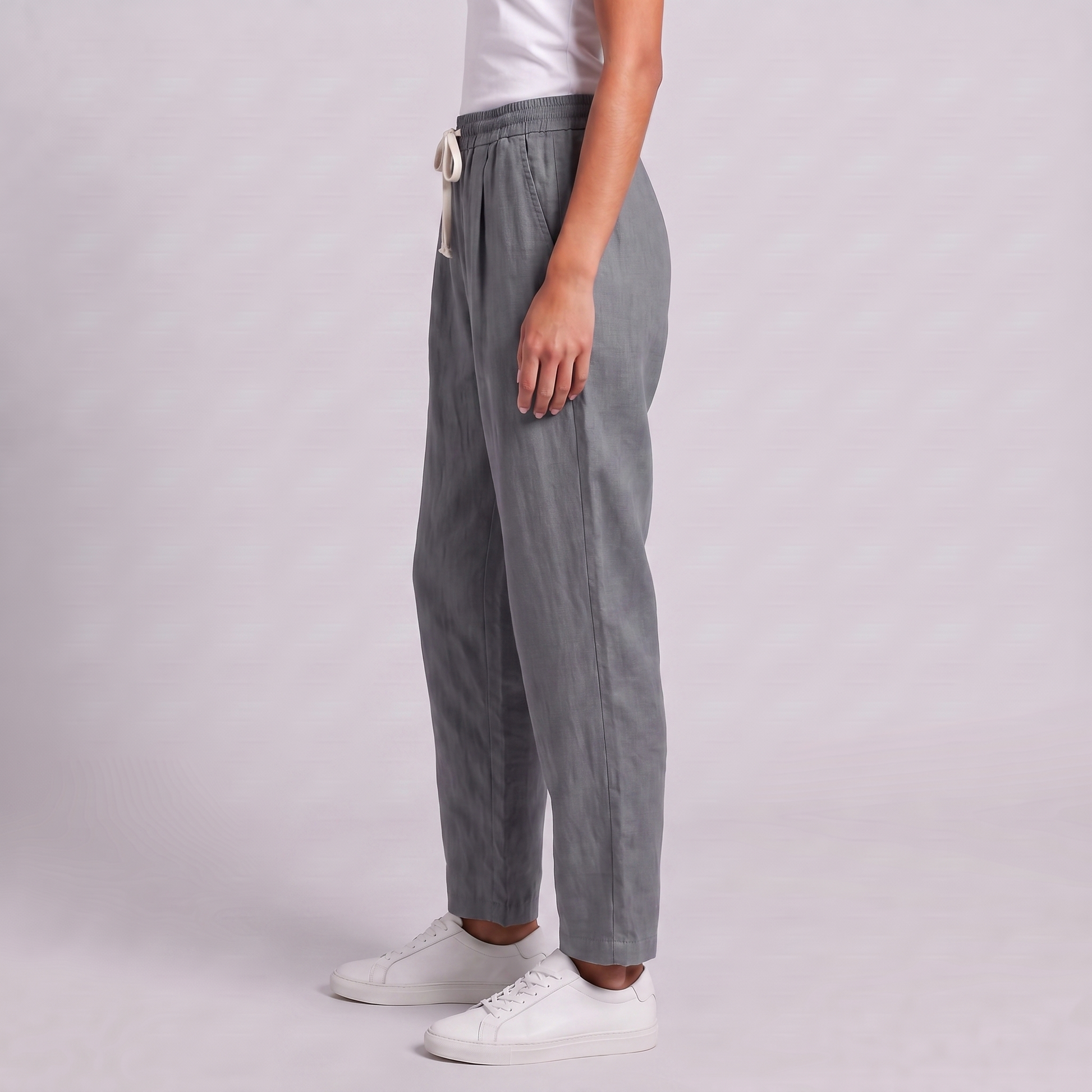Women's Wide Leg Linen Trousers