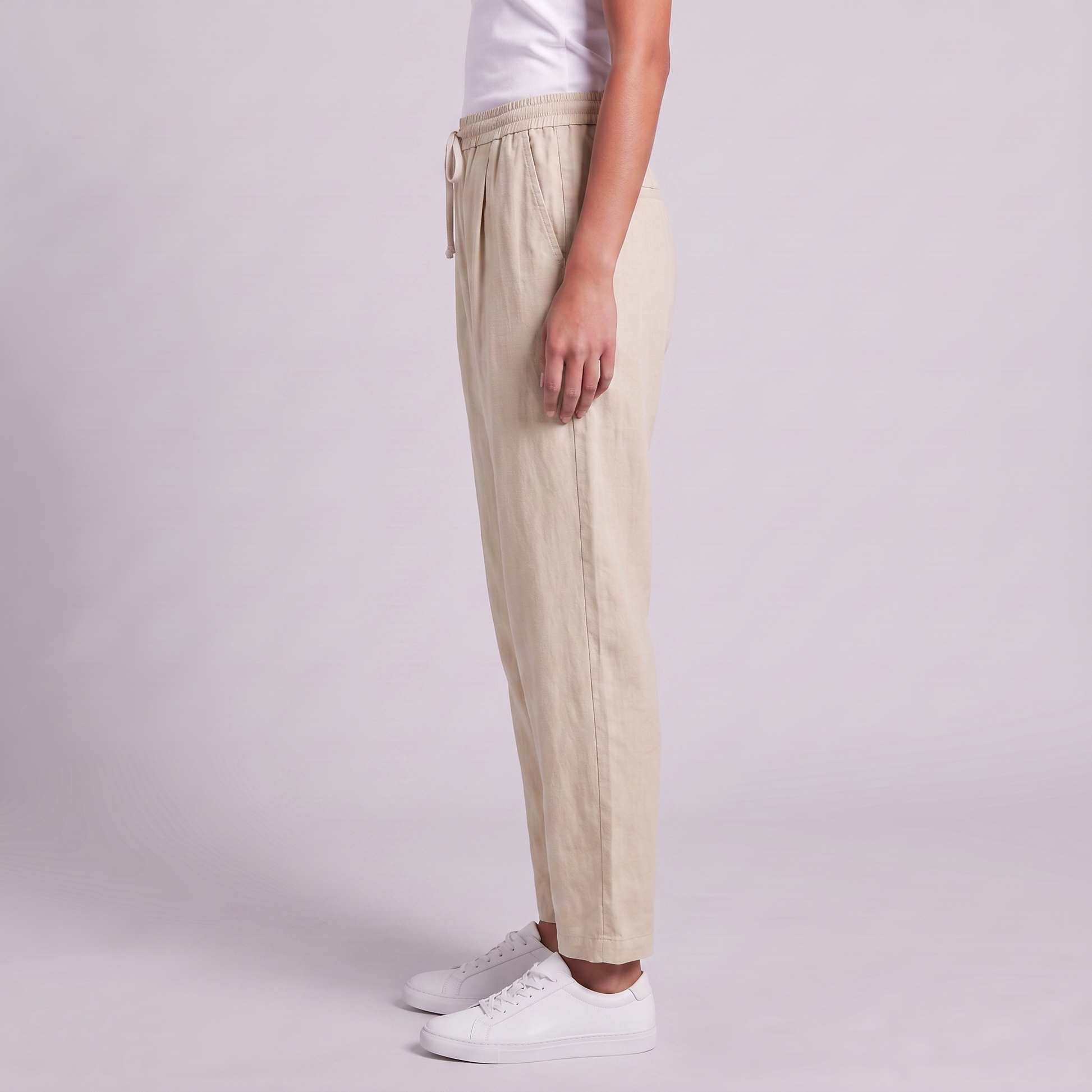 Women's Wide Leg Linen Trousers