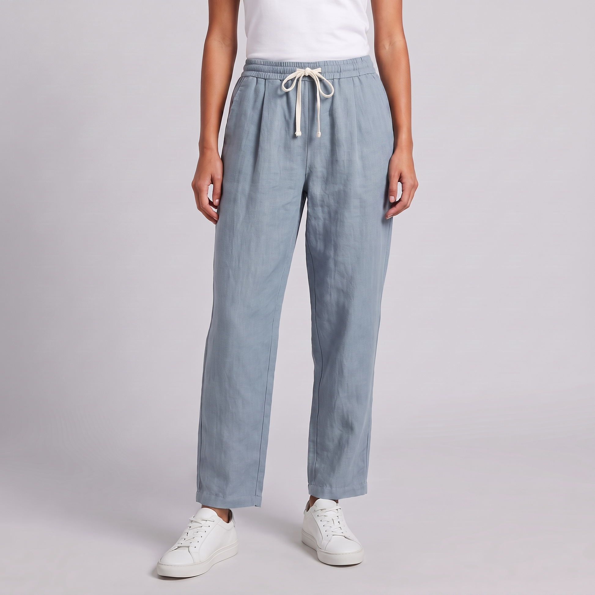 Women's Wide Leg Linen Trousers