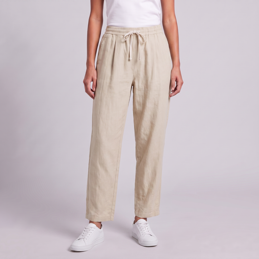 Women's Wide Leg Linen Trousers