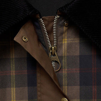 Women's Winter Checkered Jacket with Soft Collar