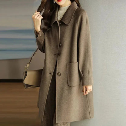 Women's Wool Coat in Korean Style