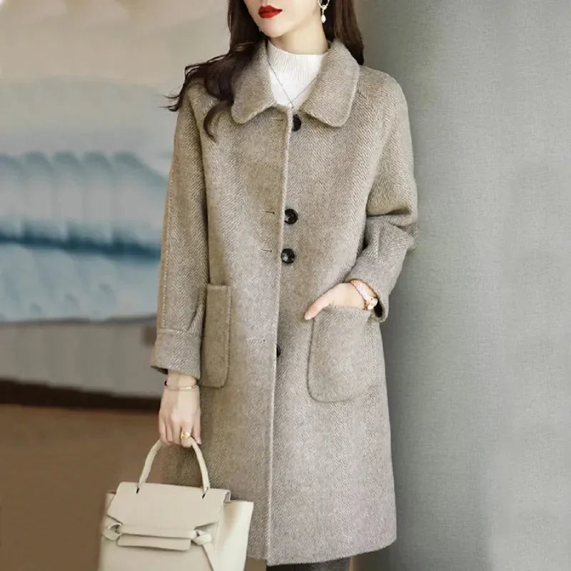Women's Wool Coat in Korean Style