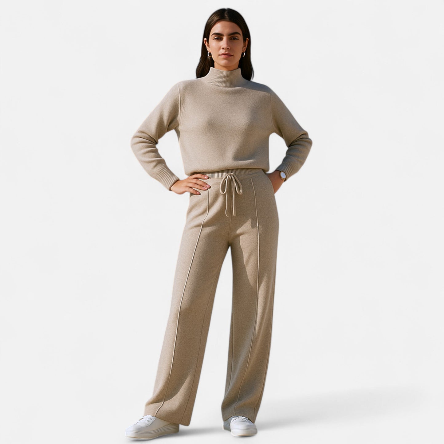 Women's Wool Wide Leg Trousers