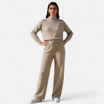 Women's Wool Wide Leg Trousers