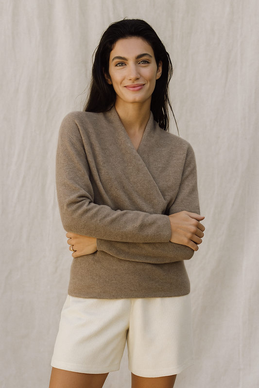 Women's Wrap V-Neck Sweater