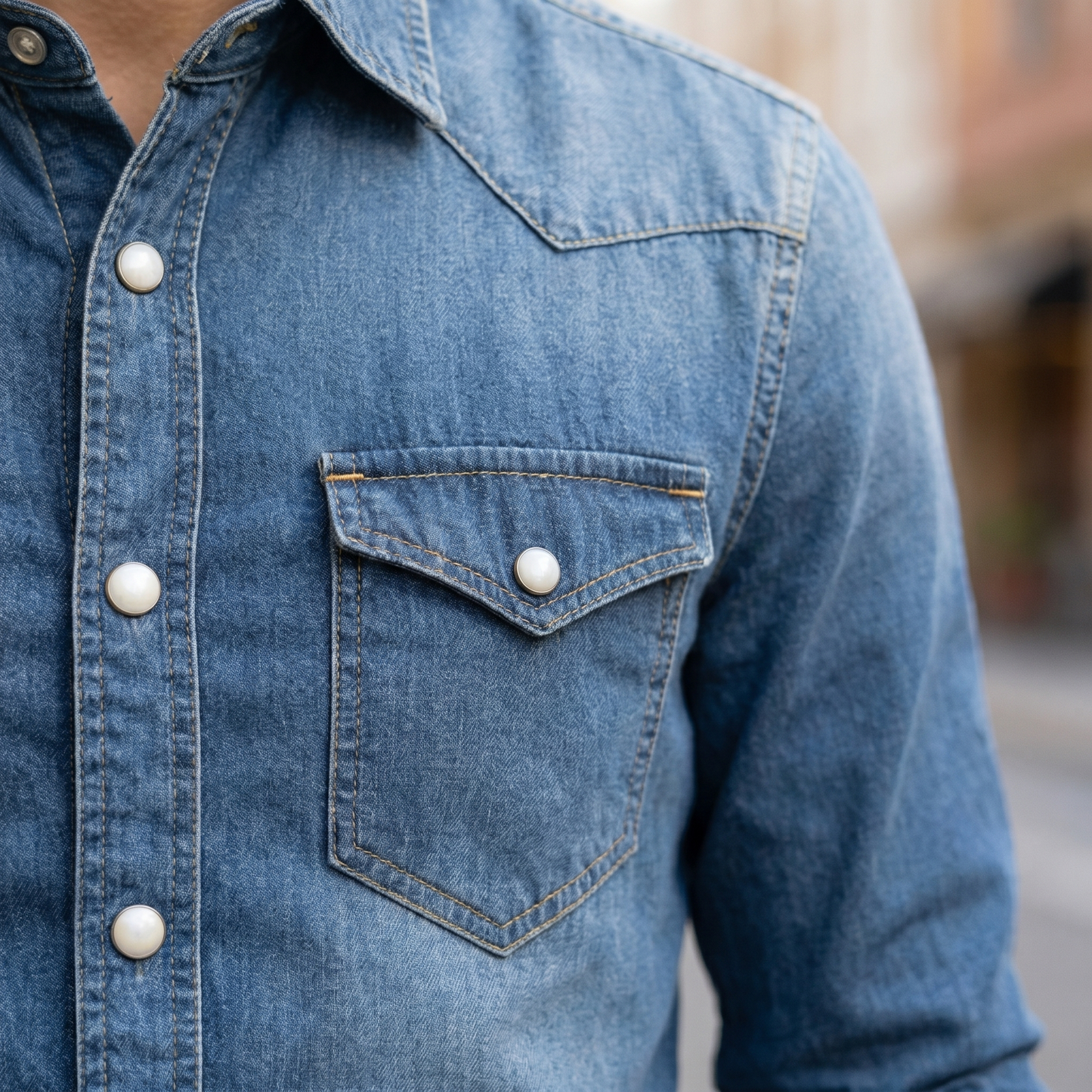 Men's Casual Denim Shirt