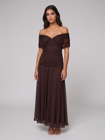 Women's Elegant V-Neck Maxi Dress