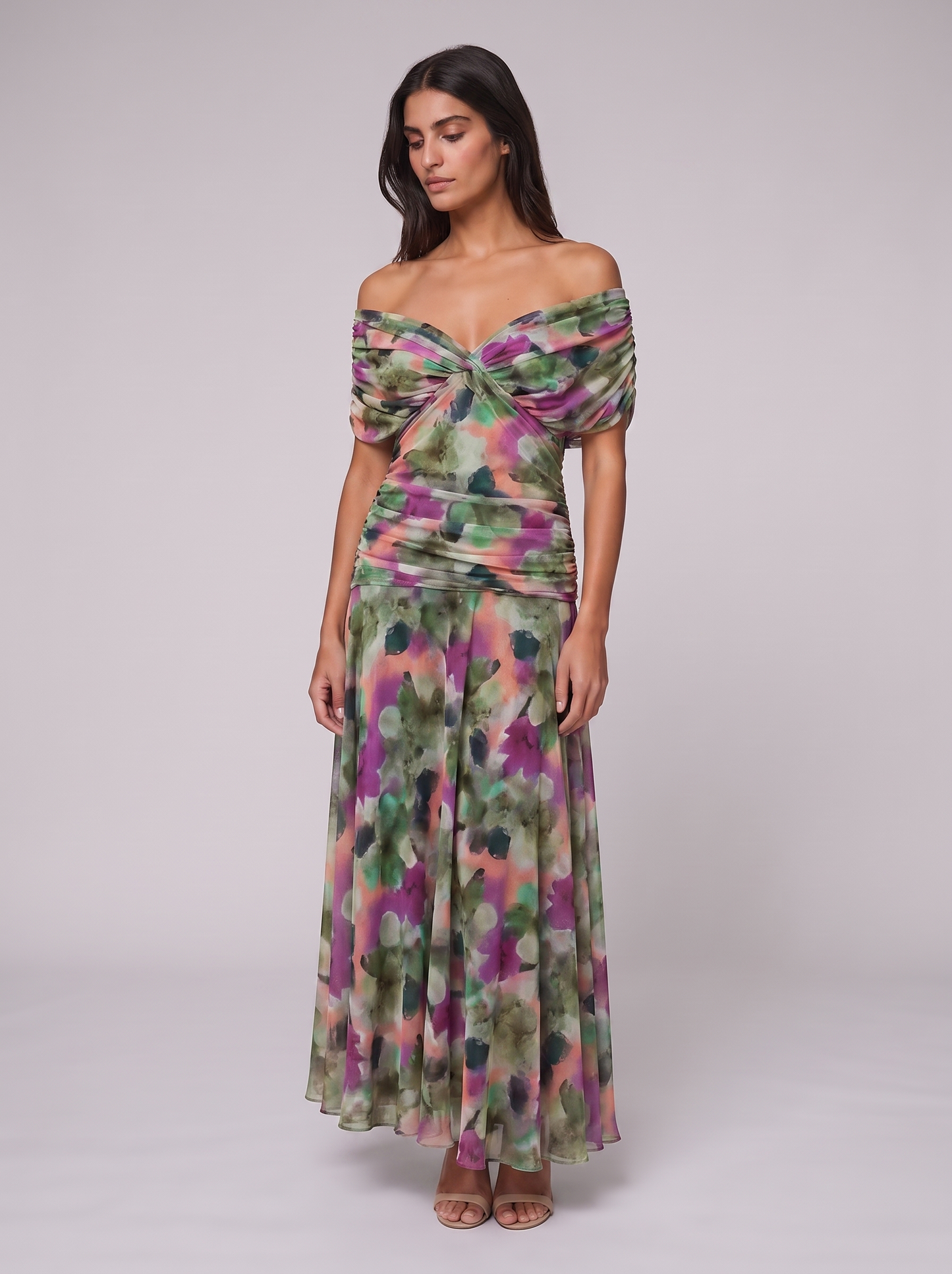 Women's Elegant V-Neck Maxi Dress
