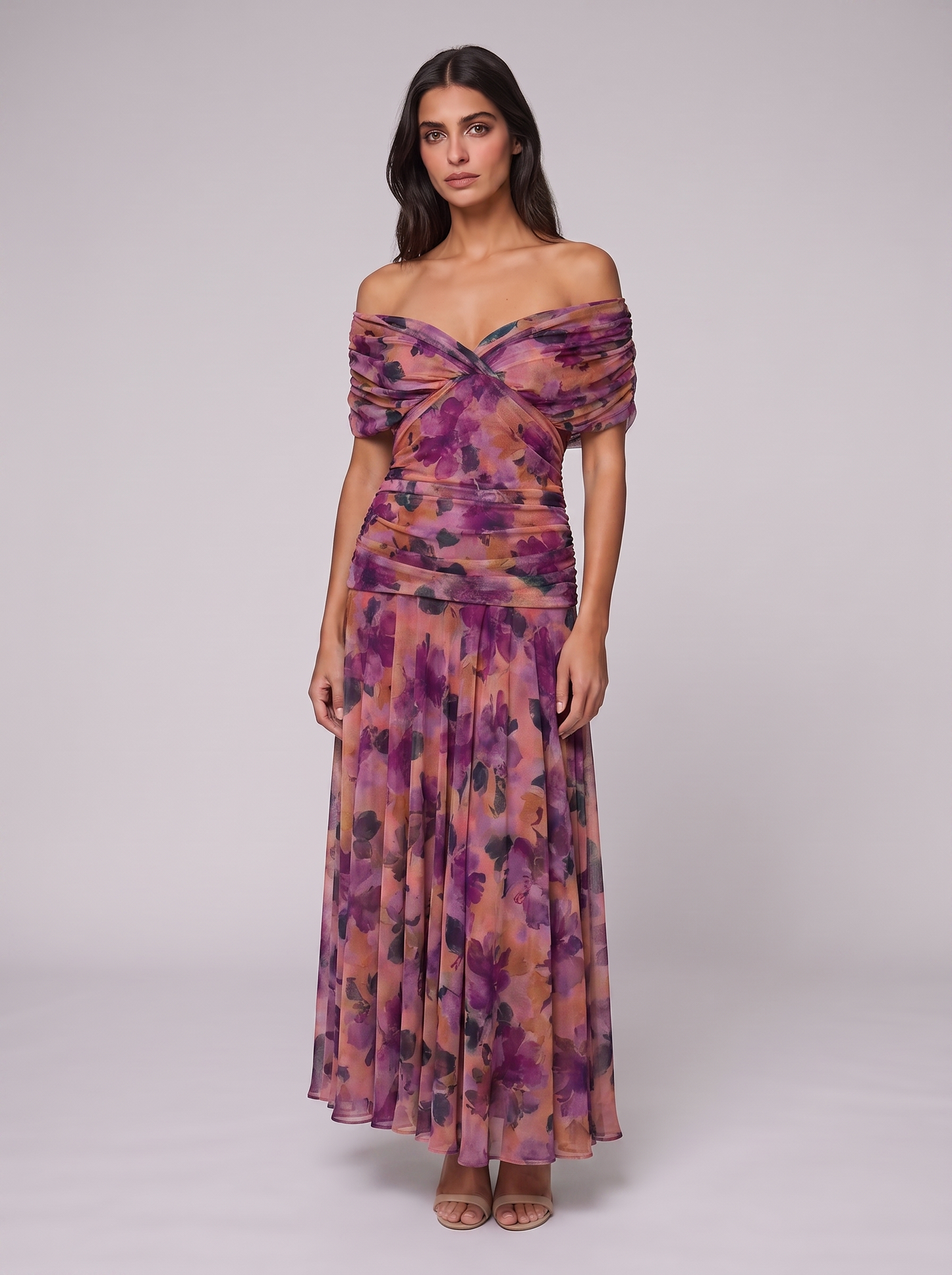 Women's Elegant V-Neck Maxi Dress