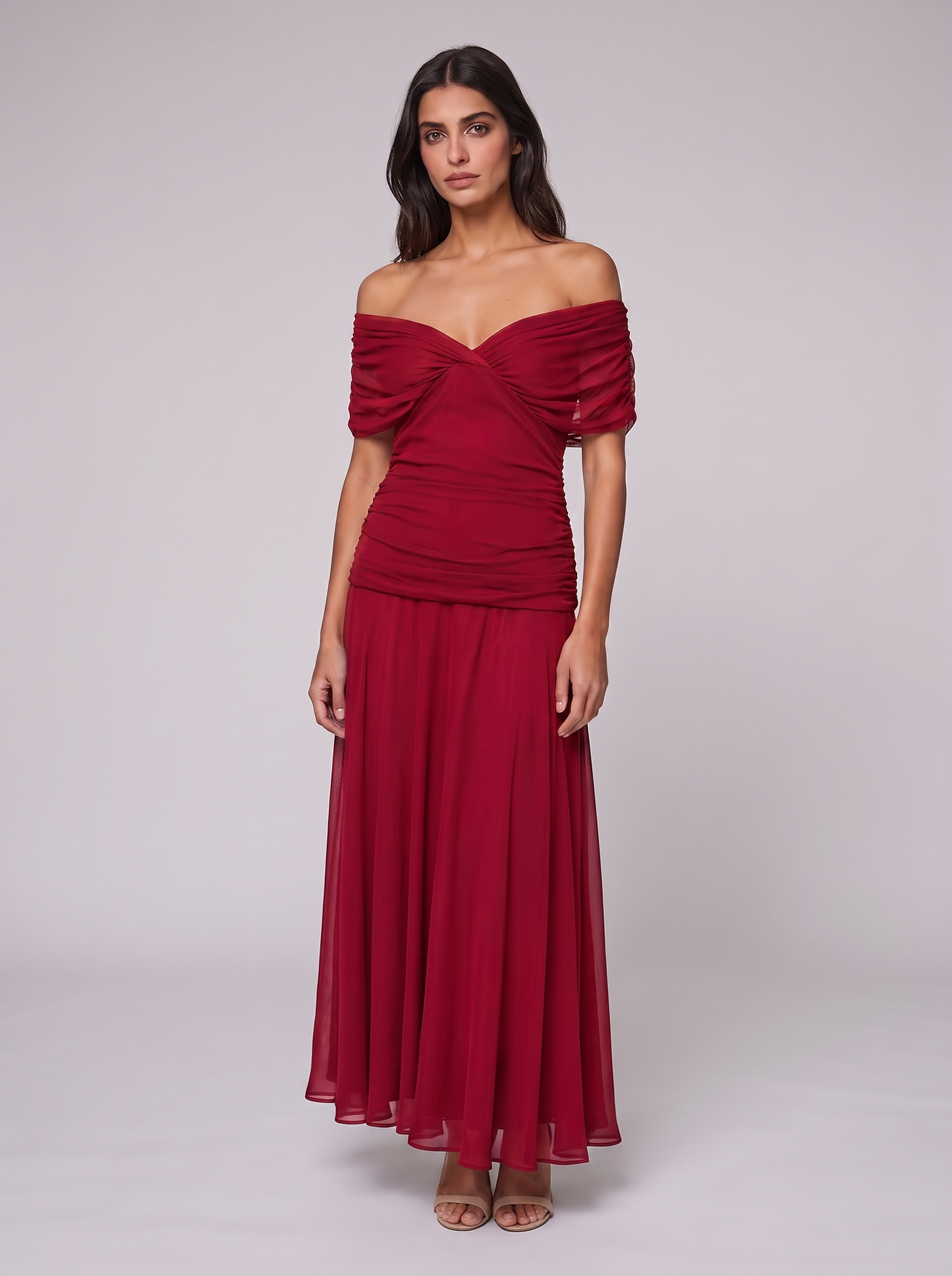 Women's Elegant V-Neck Maxi Dress