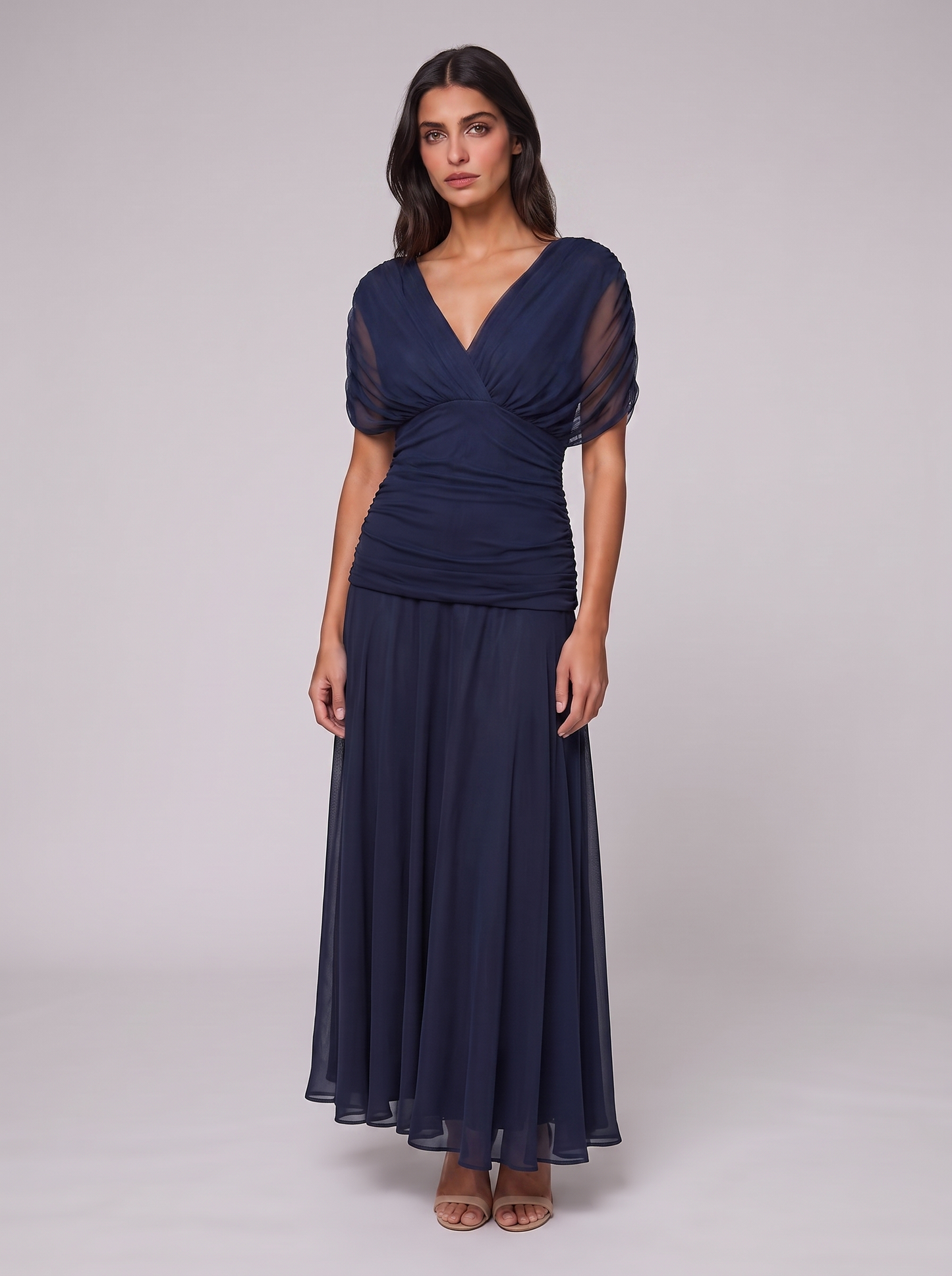 Women's Elegant V-Neck Maxi Dress