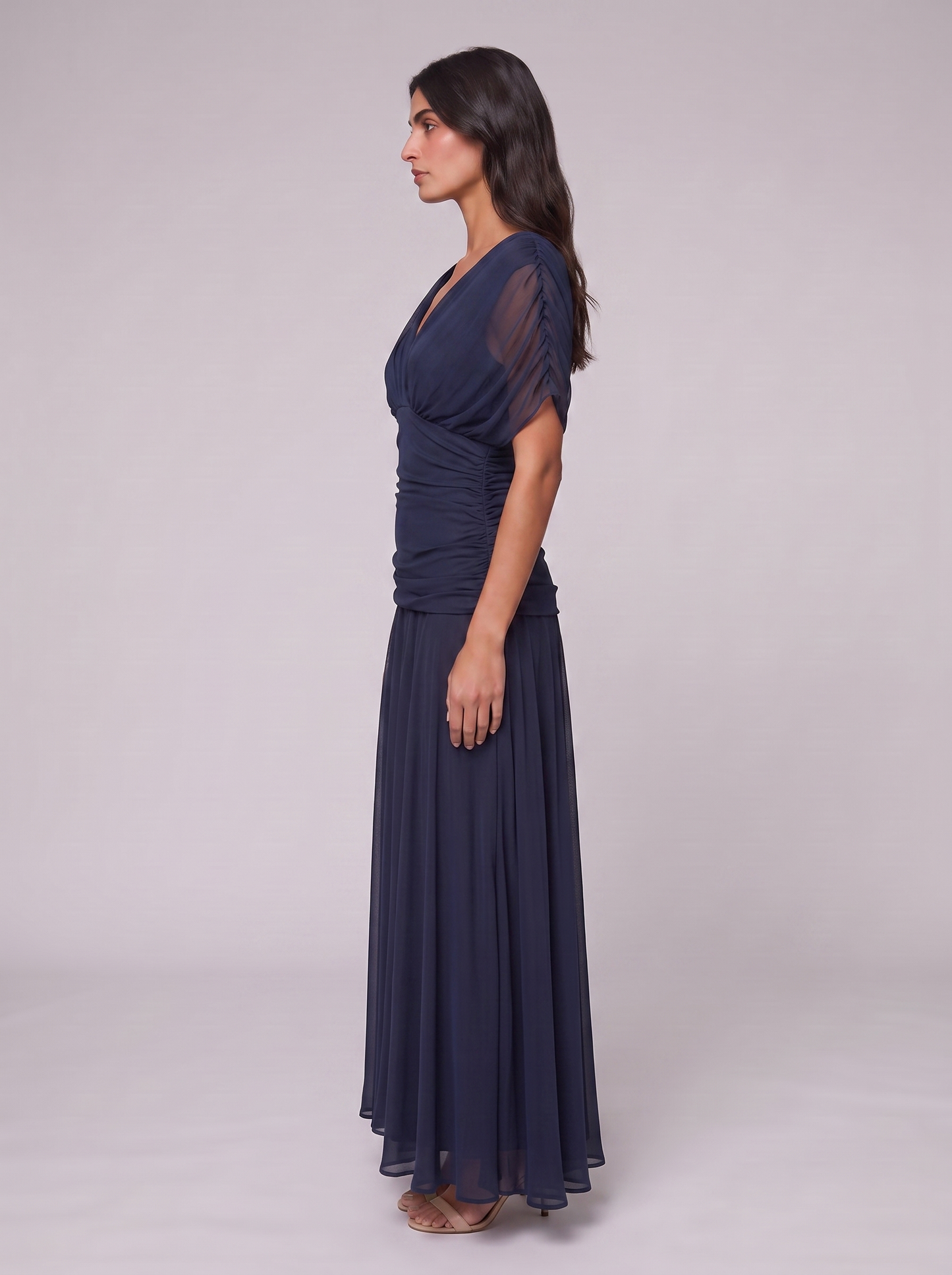 Women's Elegant V-Neck Maxi Dress