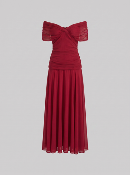 Women's Elegant V-Neck Maxi Dress