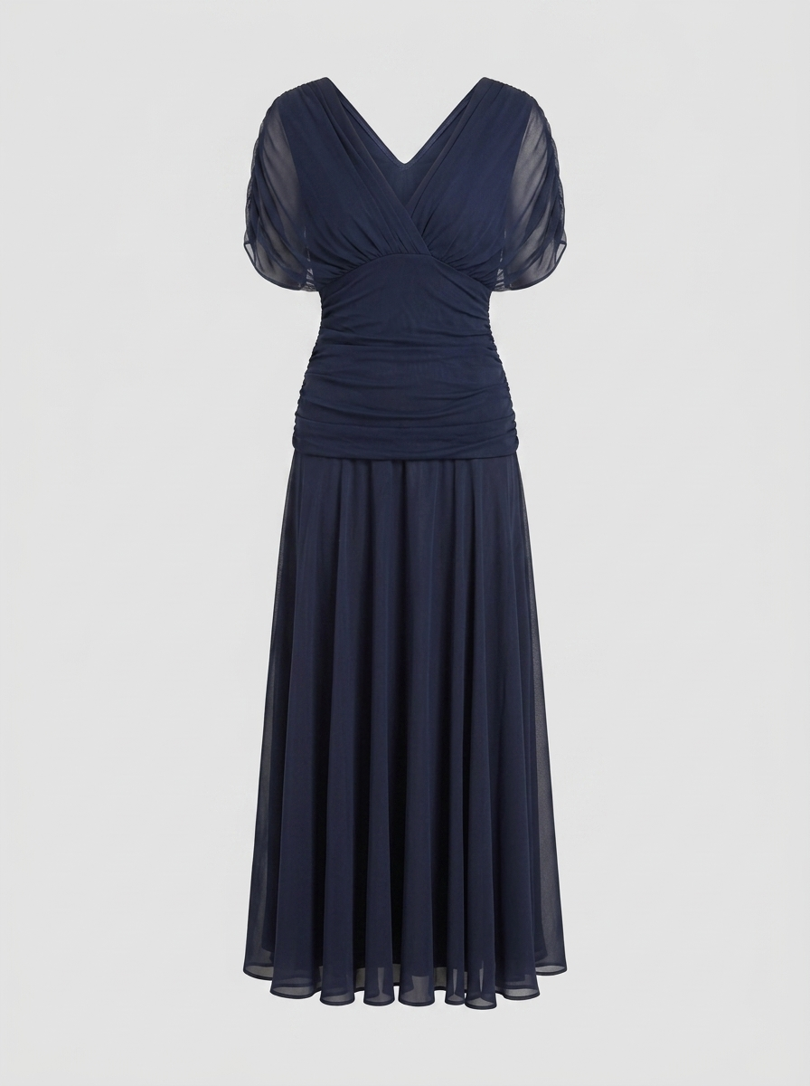 Women's Elegant V-Neck Maxi Dress