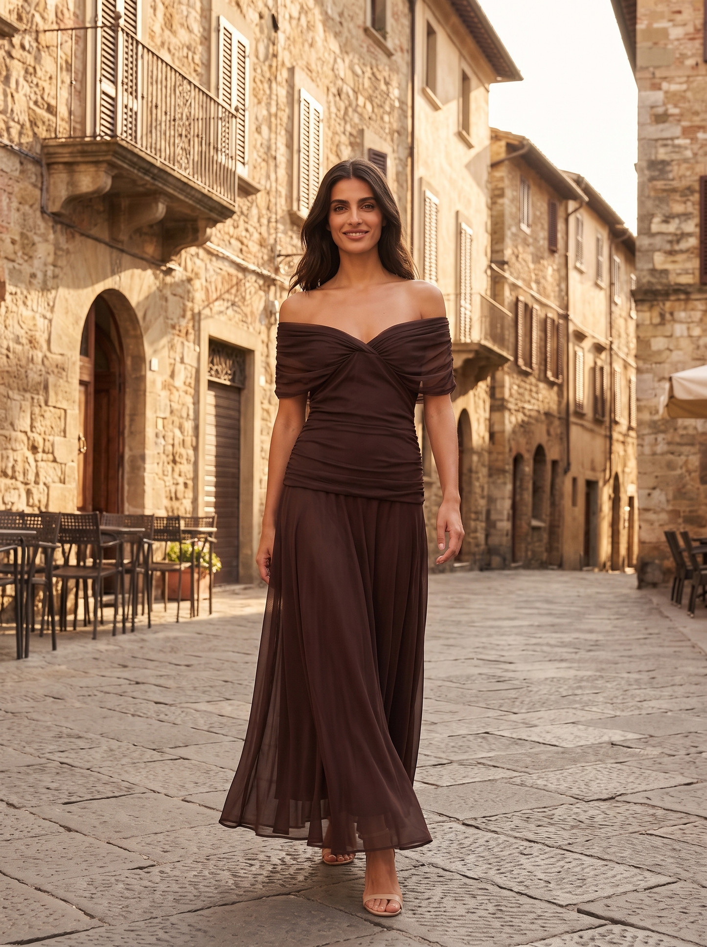 Women's Elegant V-Neck Maxi Dress