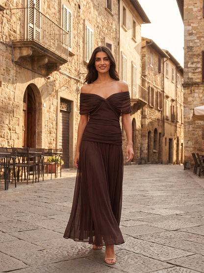 Women's Elegant V-Neck Maxi Dress