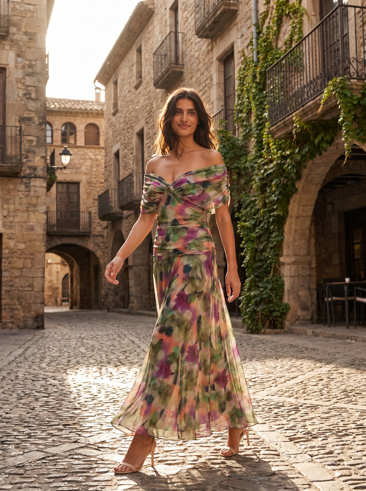 Women's Elegant V-Neck Maxi Dress
