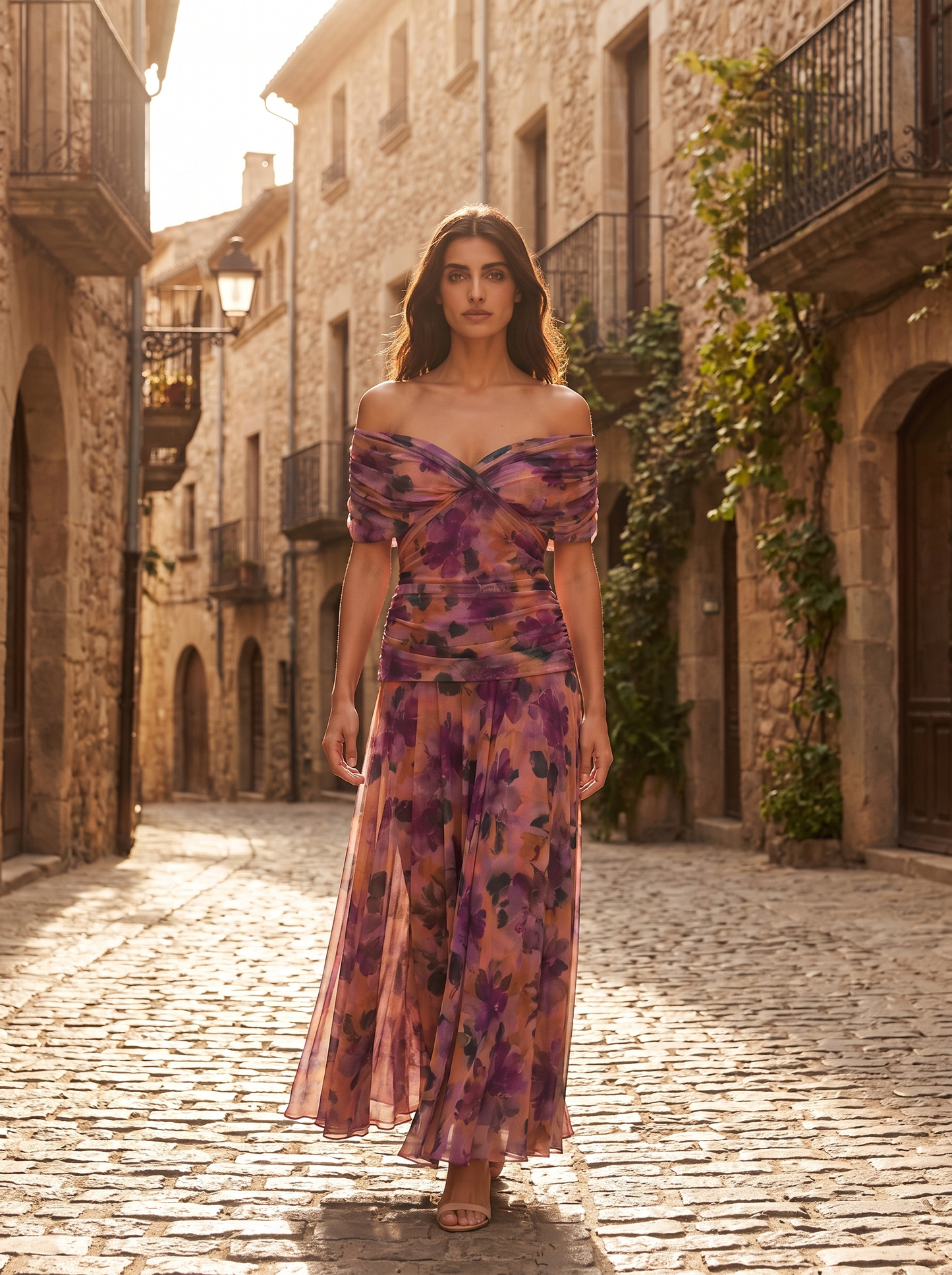 Women's Elegant V-Neck Maxi Dress