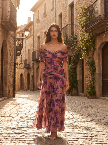 Women's Elegant V-Neck Maxi Dress