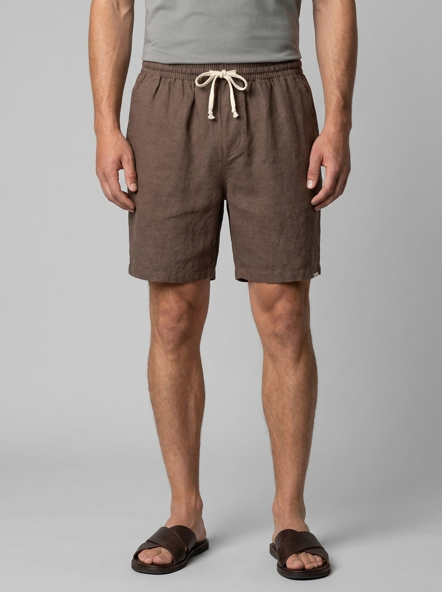 Men's Linen Drawstring Shorts