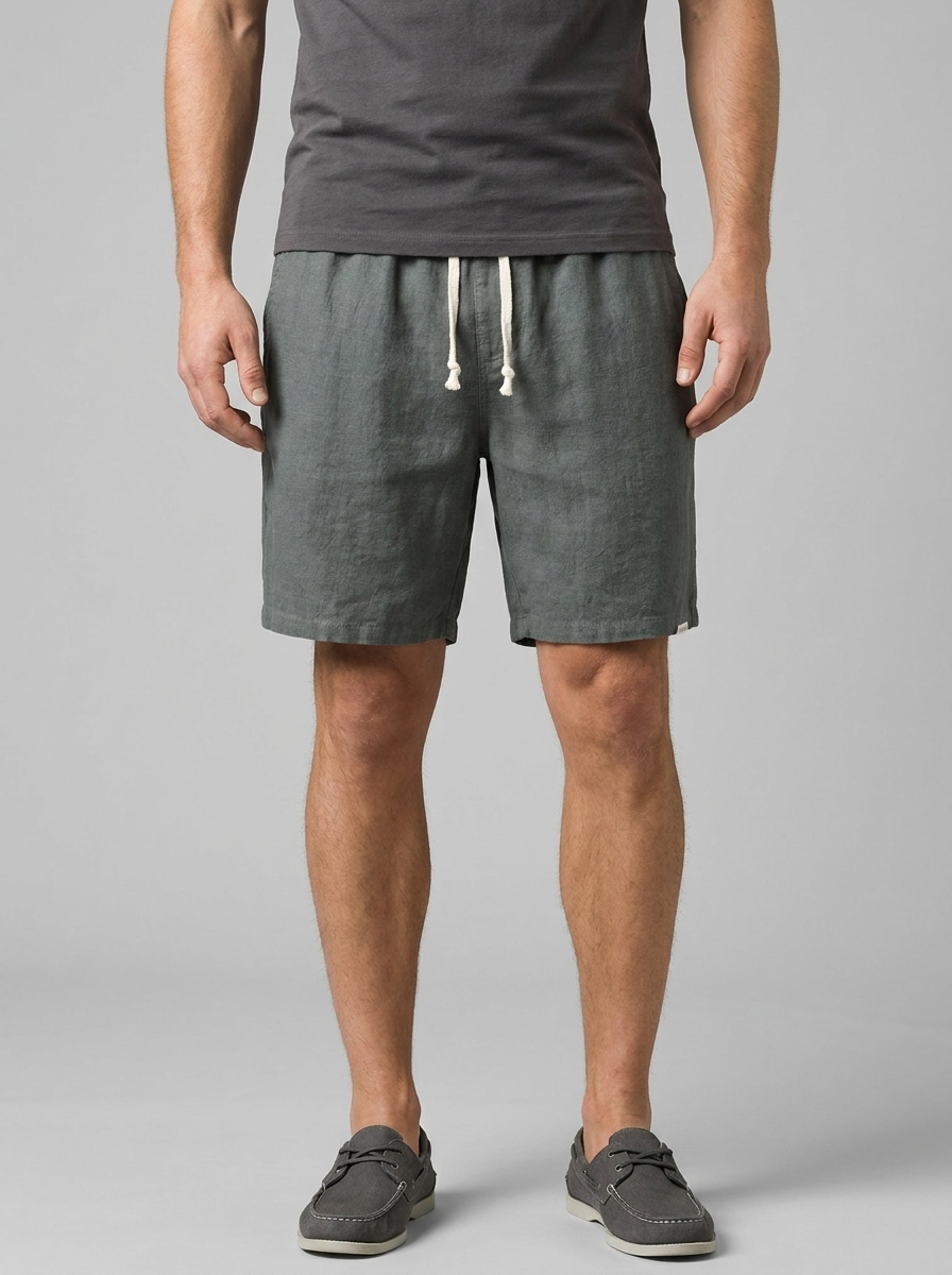 Men's Linen Drawstring Shorts