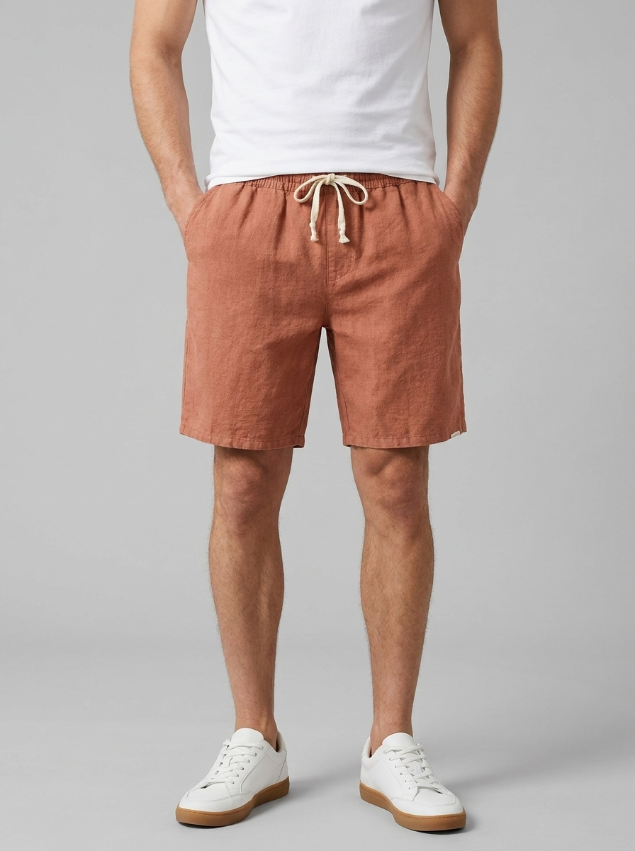Men's Linen Drawstring Shorts