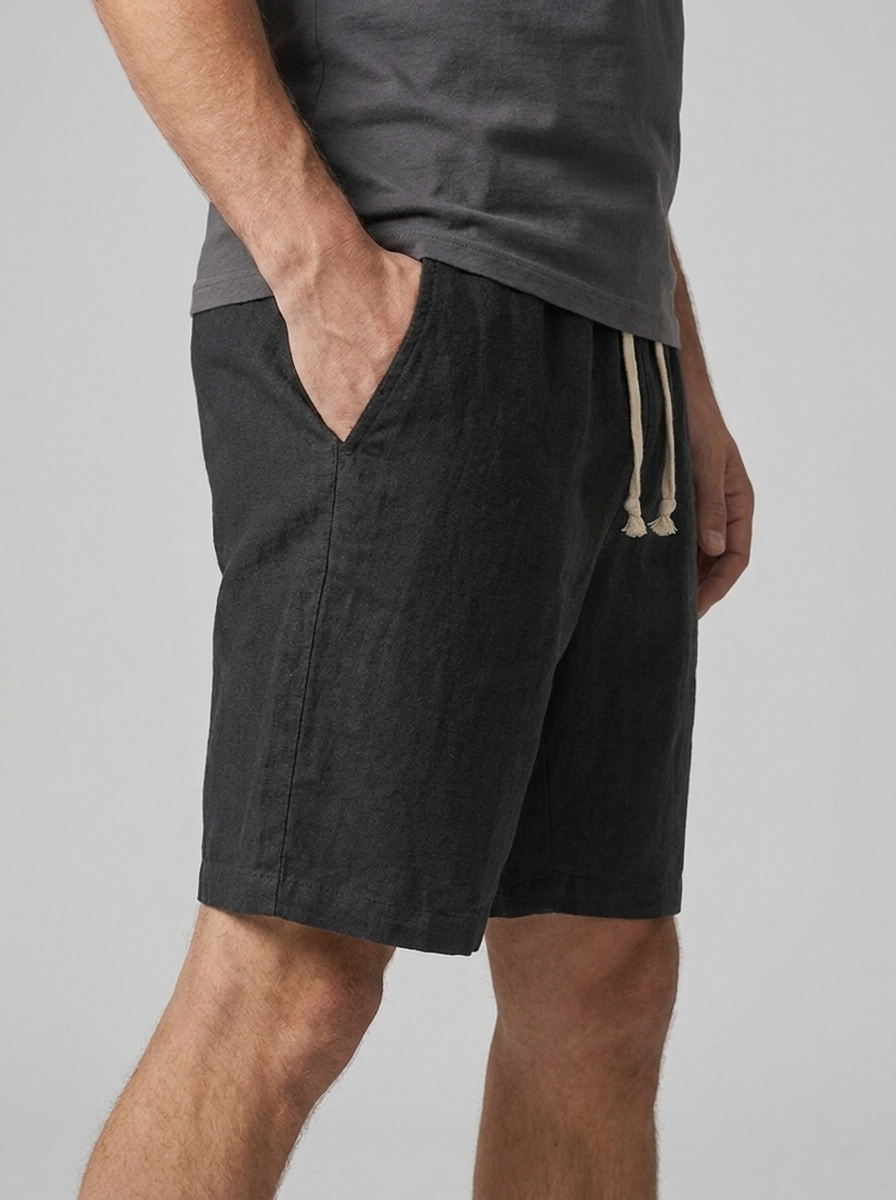 Men's Linen Drawstring Shorts