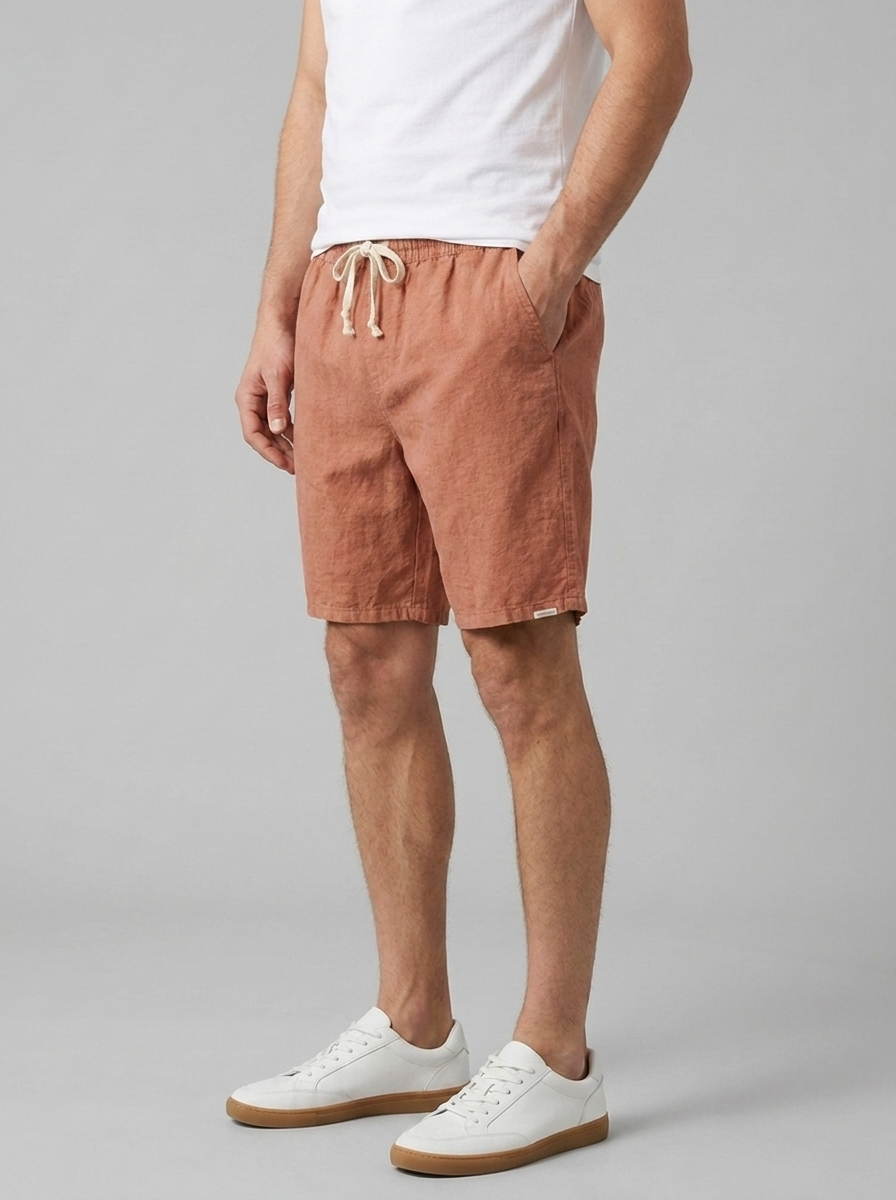 Men's Linen Drawstring Shorts
